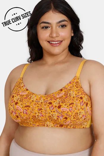 Buy Zivame True Curv Robin's Song Double Layered Non Wired Full Coverage Super Support Bra - Golden Orange